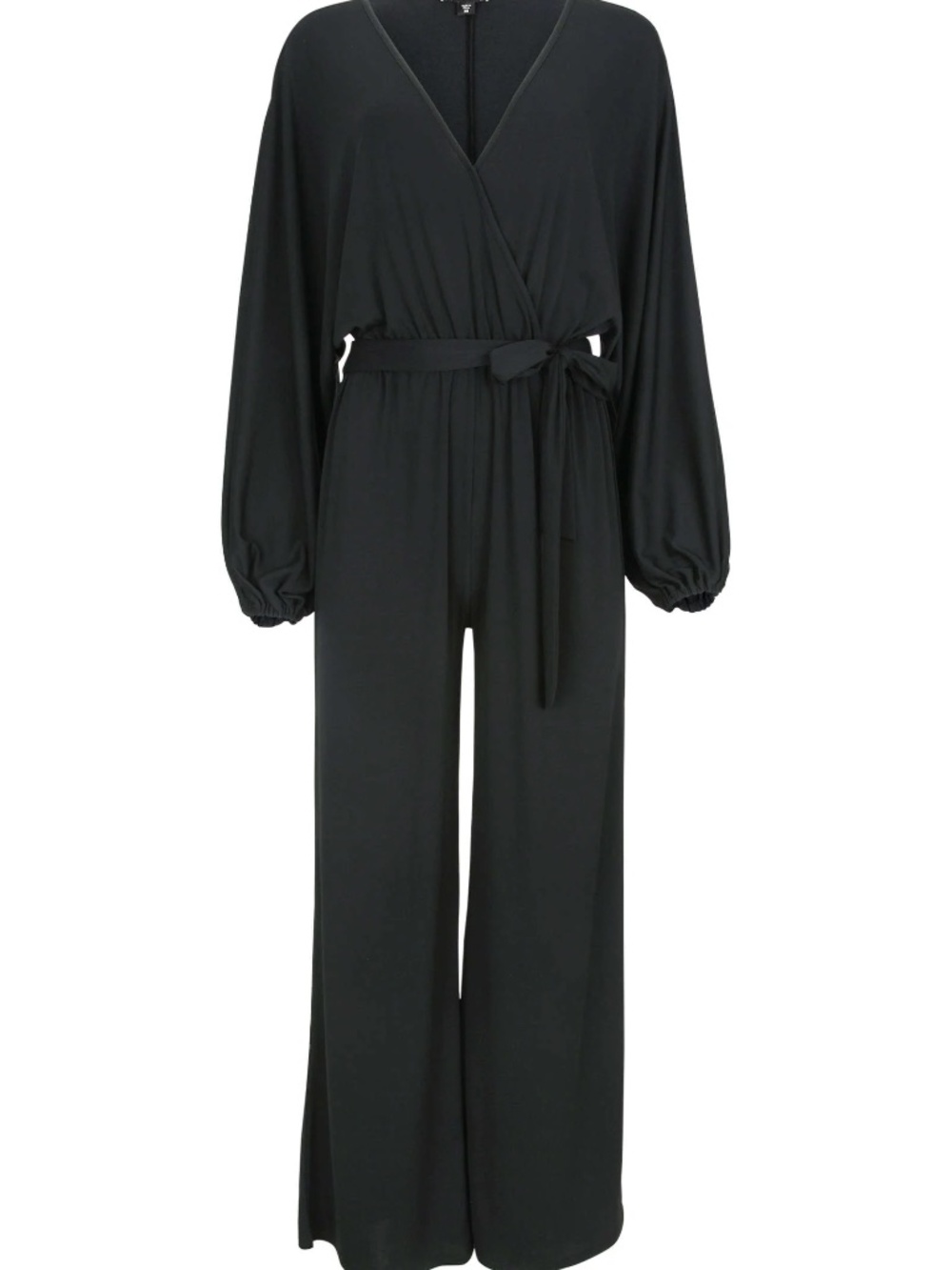 VENUS Volume Sleeve Detail Jumpsuit - Jet Black NEW - Picture 3 of 9
